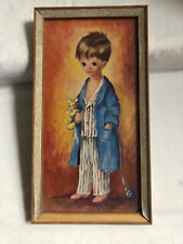 Vintage 1960'S DALLAS SIMPSON Framed Print Boy in Pyjamas