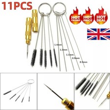 11Pcs Airbrush Needle Brush Set Spray Nozzle Cleaning Repair Tool Cleaner Kit UK