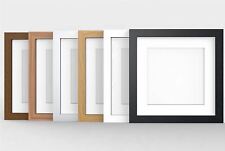 Square Photo Picture Frame with White Mounts Wood Effect Black White Oak