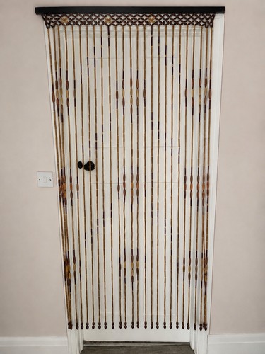 Vintage wooden beaded door - vintage,