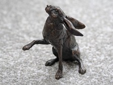 Small Hare Moon Gazing Bronze by Richard Cooper & Company