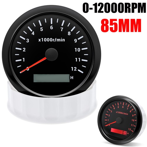 85mm black tachometer gauge - 85mm,
