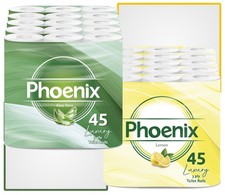 Phoenix 90 Toilet Rolls 3 Ply – Bulk Aloe Vera & Lemon Scented Soft Quilted