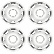 4x Silver 15" Inch Deep Dish
