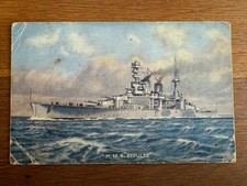 Vintage Shipping Postcard UK ?? HMS Repulse 1941 Valentine’s by RA Vicary