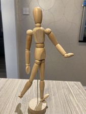 Wooden Articulated Artist Mannequin Figure Model on Stand – Adjustable Drawing