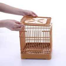 Plastic bird cage with - plastic,