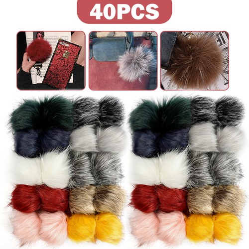 40pcs faux fur - 40pcs, pom