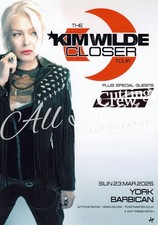 KIM WILDE - Closer Tour Theatre Flyer York Barbican March 2025