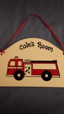 Kids Bed Room Sign Cole Fire