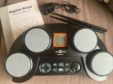 Gear4music DD40 Electronic Drum Machine with Power Supply and Drum Pads