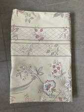 Lined Curtains Stone Beige Pink Floral Pencil Pleat Heading Tape 74” W X 52” D