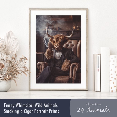 Wild animal smoking cigar - smoking,