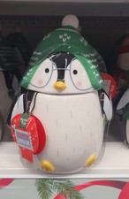 New Penguin Ceramic Cookie Jar