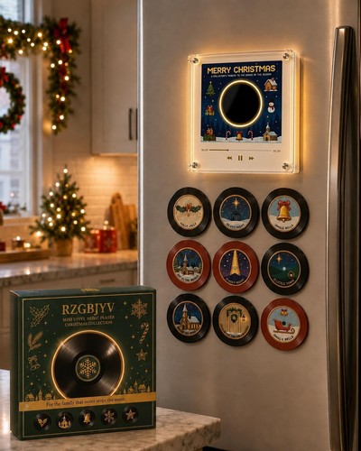 Christmas vinyl player - christmas,