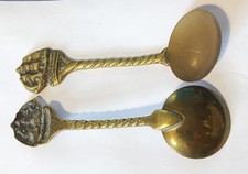 2 x Brass Love Spoons - Vintage, The Elpec Collection, Brassware sailing ship