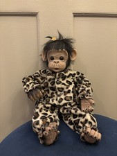Vintage The Ashton Drake Galleries 'Little Ubu' Monkey Doll With Certificate