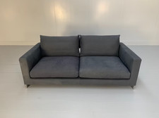 Molteni & C "Reversi" 2.5-Seat Sofa - In Blue Woven Linen