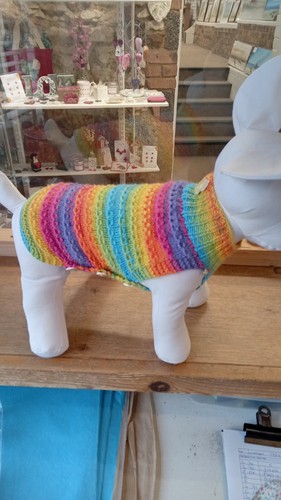 Handmade knitted dog jumper - handmade,