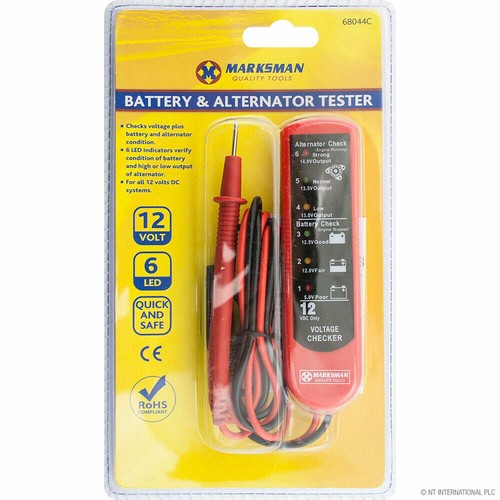 Battery alternator tester - battery, &