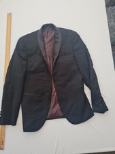 Mens Slim Fit Suit Jacket Primary Size 38S Black 1688