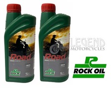 2x 1 Litre Rock Oil Road Two Stroke Mineral Engine Oil 2 L 2T