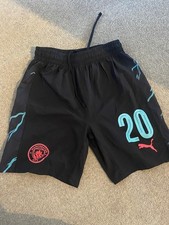 Bernardo Silva Manchester City Champions League Matchworn Third Shorts 
