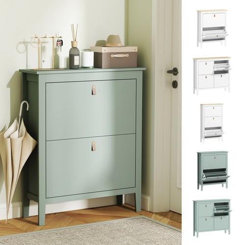 Narrow shoe cabinet with flip - shoe,
