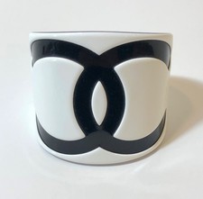 CHANEL CC Logo White Black