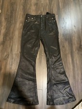 waxed flared jeans men