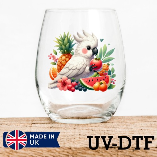White cockatoo 8pcs dtf - white,