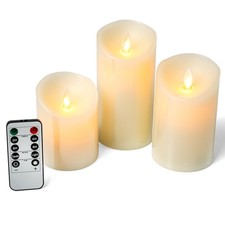 Led flameless pillar candles - led,