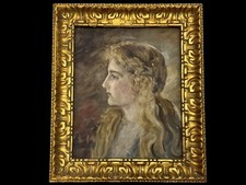 Pre raphaelite style oil - pre-raphaelite,