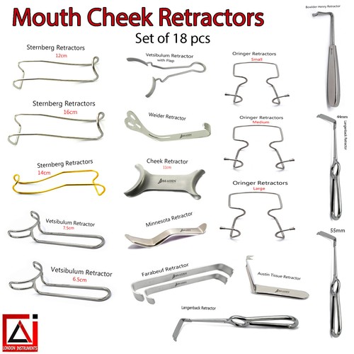 Cheek retractors mouth lip - cheek,