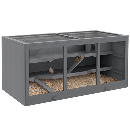 Pawhut wooden hamster cage - pawhut,