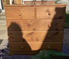 High Quality Large Solid Oak Chest of Drawers - 2 Drawers over 3
