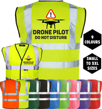 DRONE PILOT OPERATOR DO NOT DISTURB Quadcopter UAV Hi-Vis Safety Vest Waistcoat
