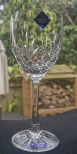 Edinburgh Crystal Tay Large Wine Glass 7 3/8" with labels
