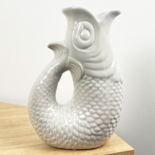 IMPERFECT Ornament for Living Room Fish Jug Vase Flowers Nautical Decor Bathroom