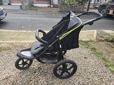 Hauck Runner Pushchair - Black/Neon Running Pram, All Terrain Pram, Hiking Pram 