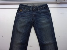 G-STAR NEW MIDGE Straight Ladies Blue Jeans Labelled W27 Actual Size W30 L33.75