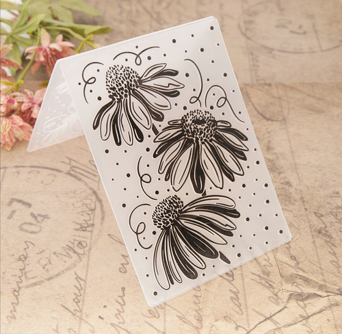 Flower daisy plastic embossing - daisy,