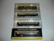 N Gauge Graham Farish Mark1 Pullman Coaches in Umber & Cream Livery x 4