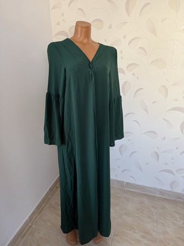Women green kaftan maxi dress - kaftan,