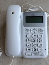 BT Decor 2200 Corded Phone speakerphone, Caller ID,  white - With instructions
