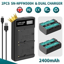 2x 2.4AH NP-FM500H Battery For