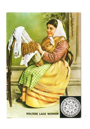 Postcard maltese lace worker - postcard, /