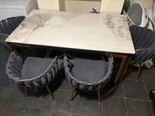 Marble dining table - marble, slightly