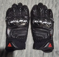 Dainese Carbon 4 Short Leather Gloves - Black / Black / Black - M