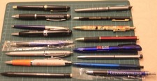 ADVERTISING PENS 16 USED job lot